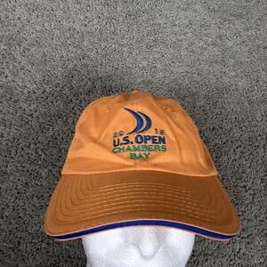 2015 U.S. Open Chambers Bay Hat Cap Strap Back Mens One Size Orange Golf USGA